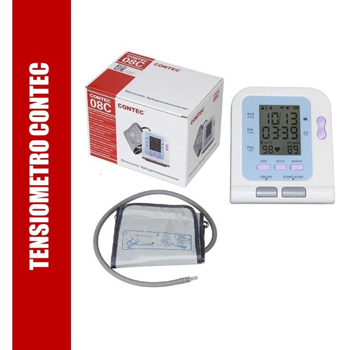 CONTEC - TENSIOMETRO DIGITAL DE BRAZO CONTEC 08C