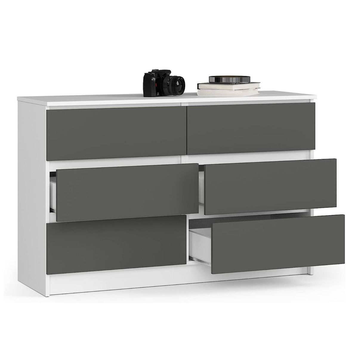 DIBA MUEBLES - Comoda Calvi 6 Cajones Blanco DIBA Muebles