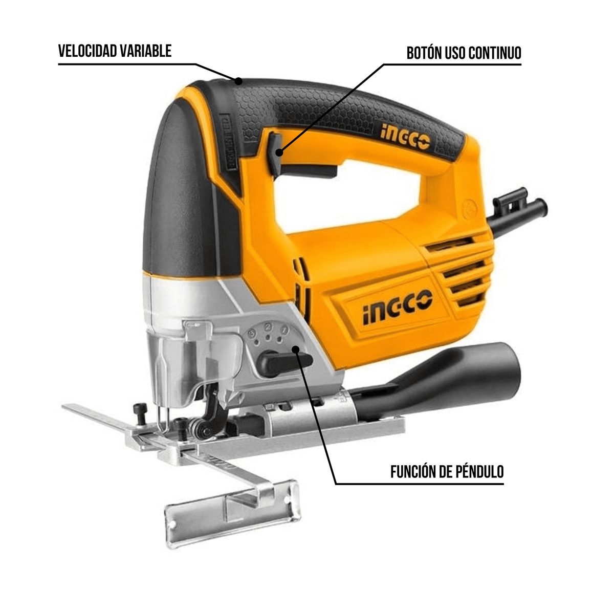 INGCO TOOLS - Sierra Caladora Profesional 800W Ingco