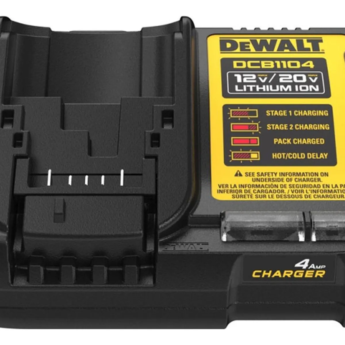 DEWALT - Cargador De Batería Ion De Litio 12v / 20v Dewalt Dcb1104-b2