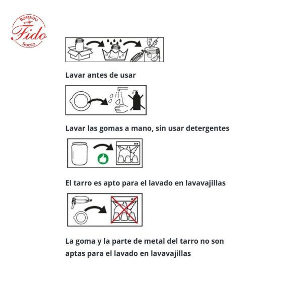 BORMIOLI - FRASCO HERMÉTICO FIDO X 1.5 LT - MADE IN ITALY