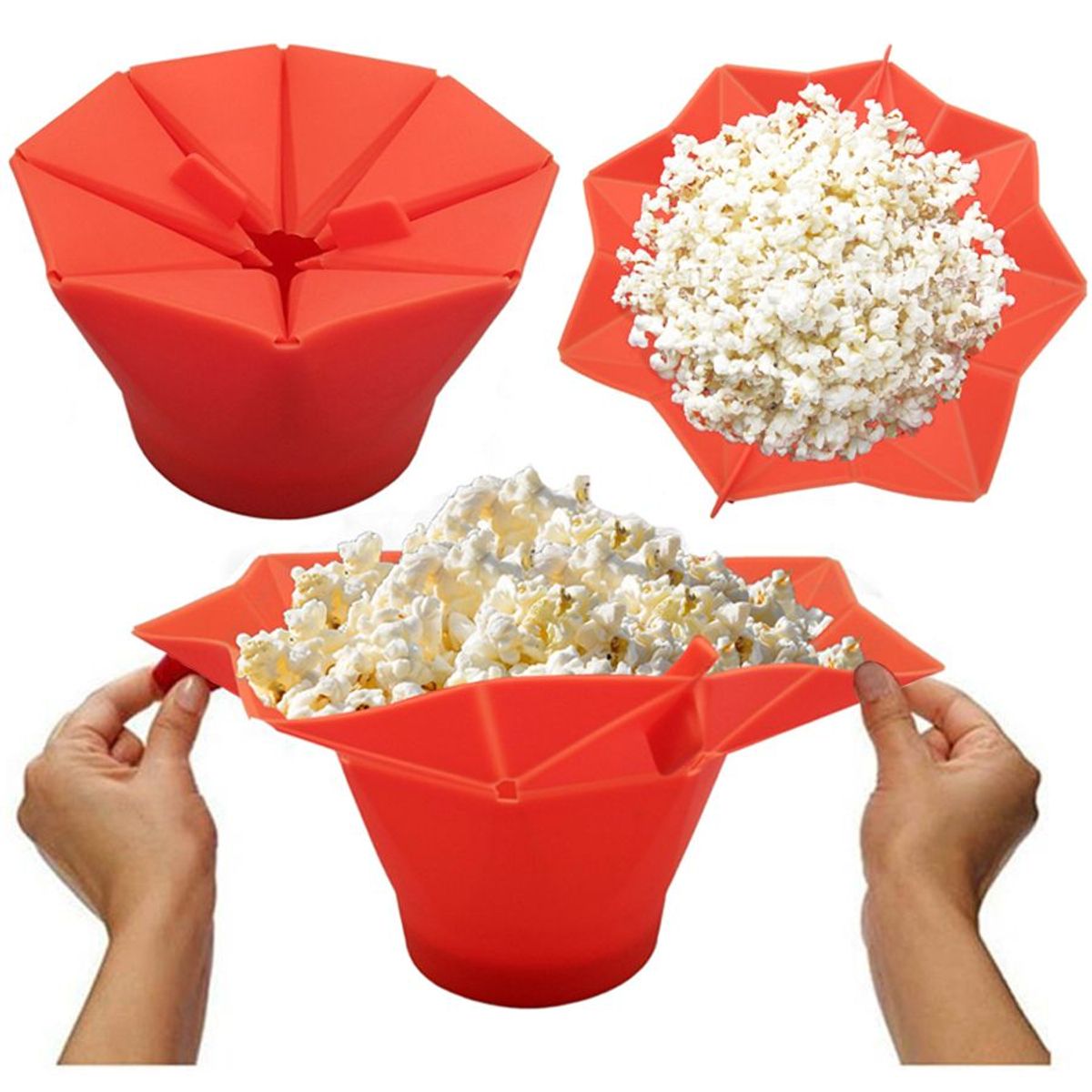 GENERICO - Bowl de Silicona para Pop Corn en Microonda