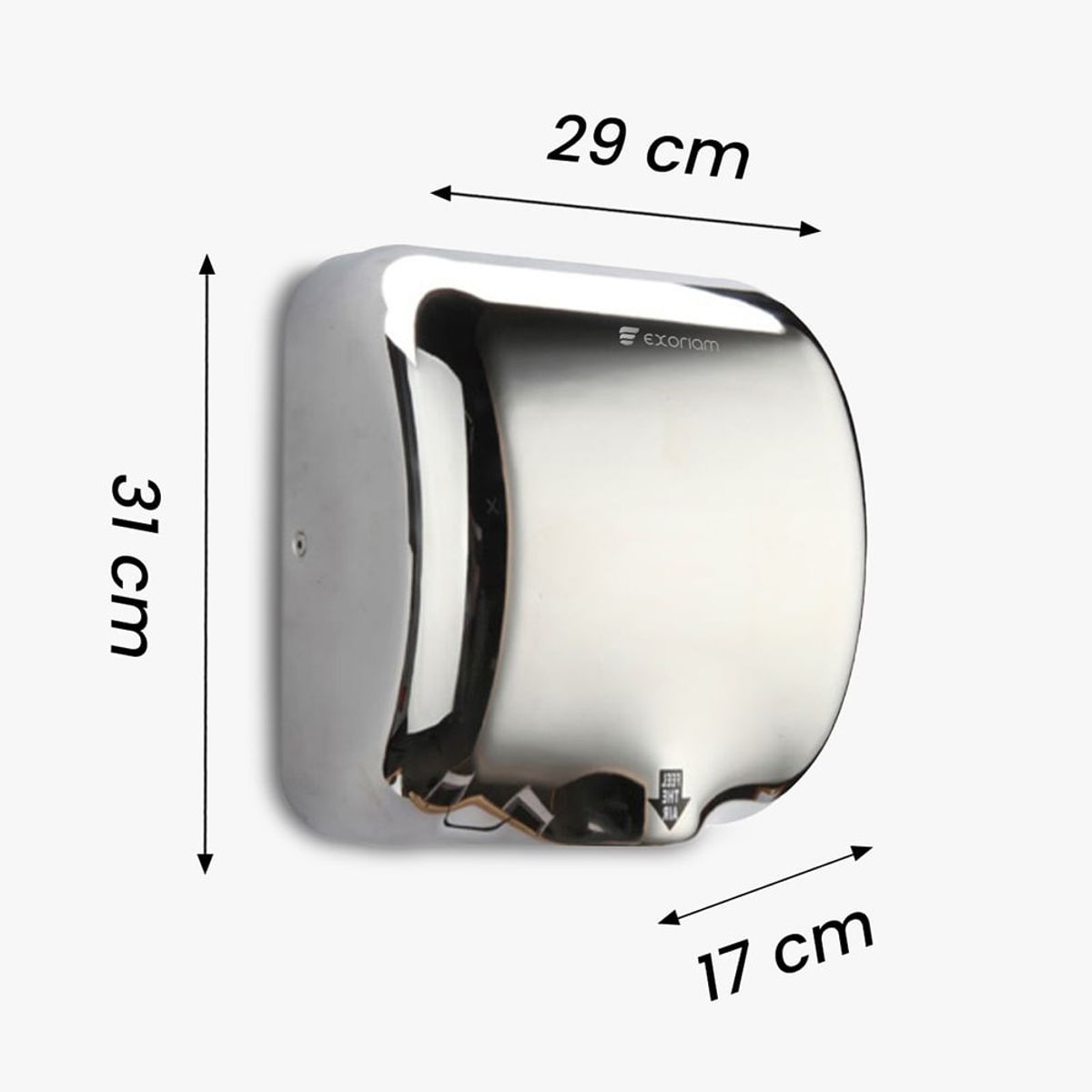 EXORIAM - Secadora de Mano Hand Dryer de Acero Inoxidable 1800W