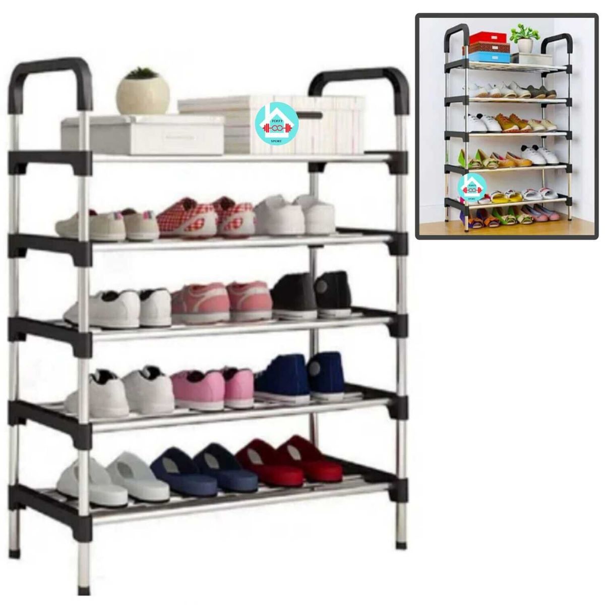 GENERICO - Zapatera Organizador De Aluminio 5 Niveles