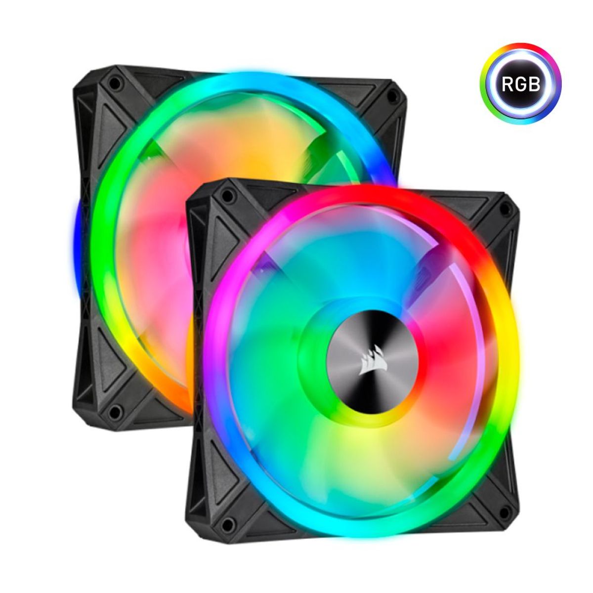 CORSAIR - Fan Corsair Dual QL140 RGB, 14cm, 550 - 1250 ±10% RPM