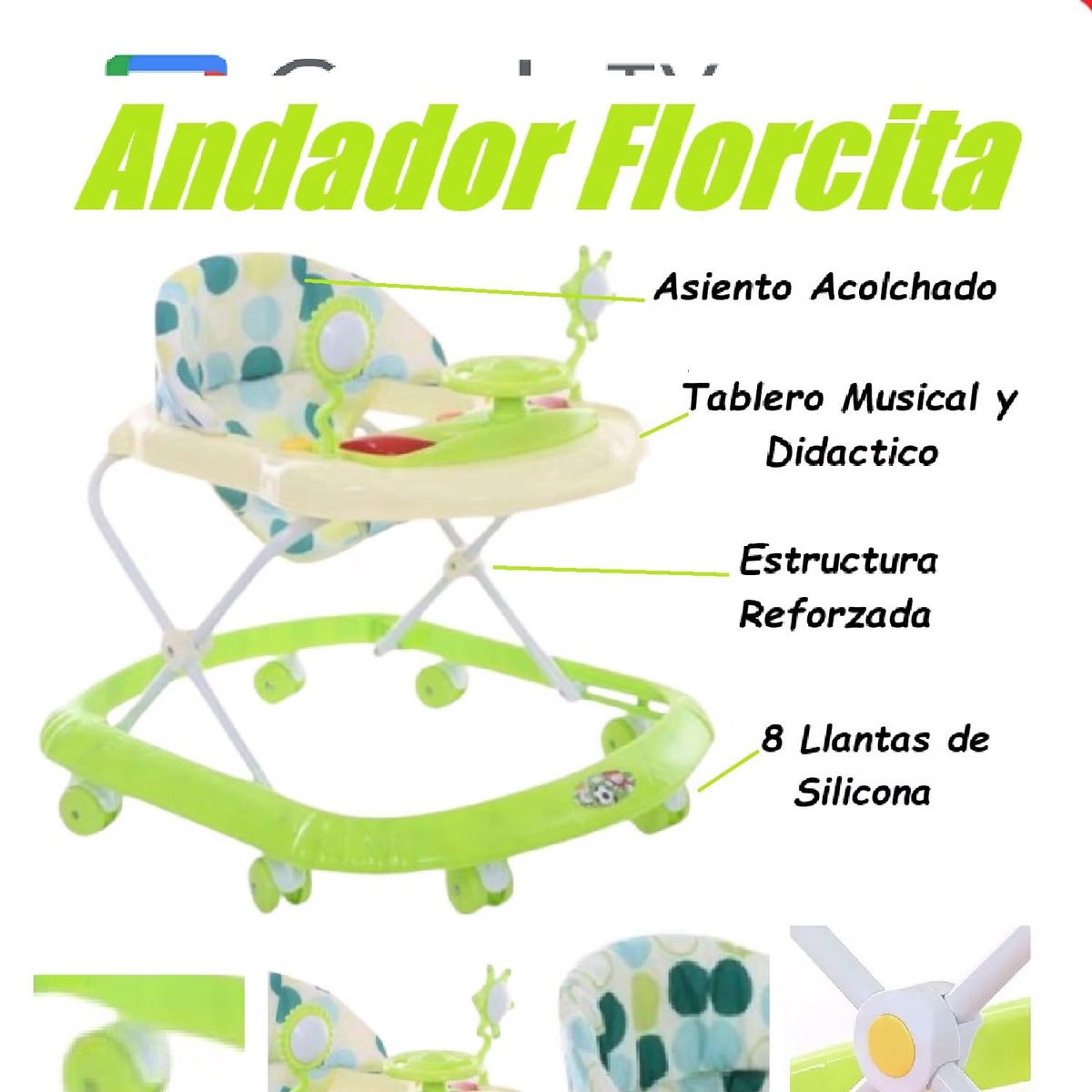 GENERICO - Andador con TImon Musical Bebe Florcita Bandeja Didactico