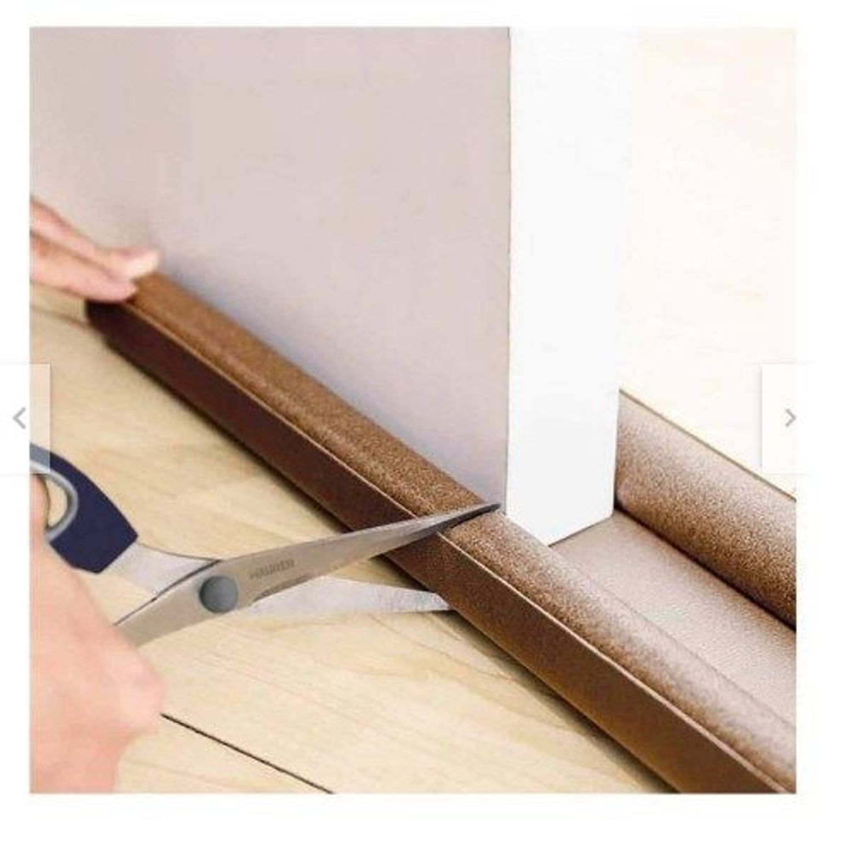 GENERICO - Burlete Flexible de Espuma 95cm Protección Sellado de Puerta Marron