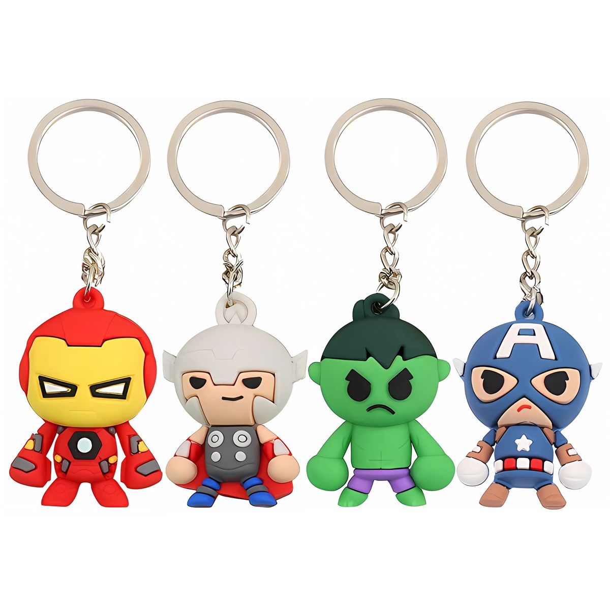 MARVEL - Colección 4 Llaveros Mini Figura – Avengers – Marvel