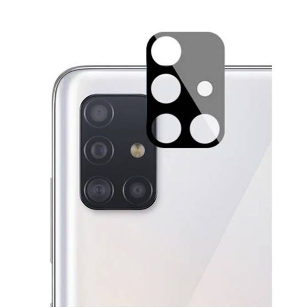 GENERICO - Vidrio Protector para Lente de Cámara Samsung A51 - Negro