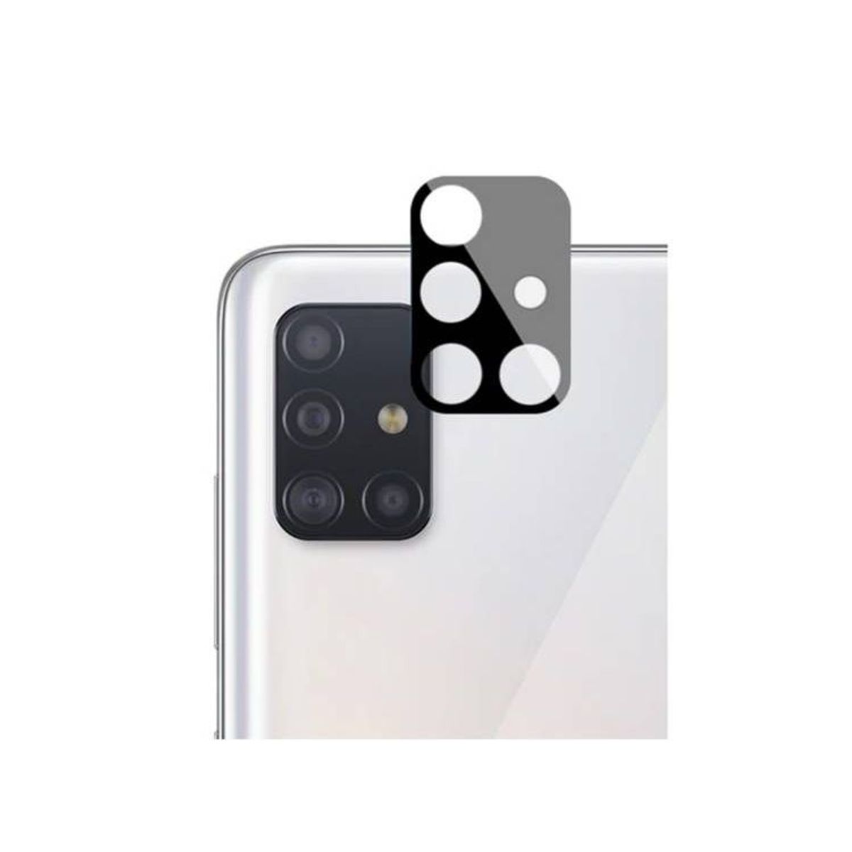 GENERICO - Vidrio Protector para Lente de Cámara Samsung A51 - Negro