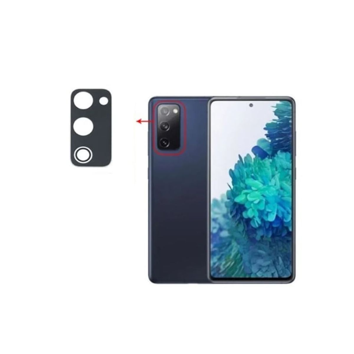 GENERICO - Vidrio Protector para Lente de Cámara Samsung S20Fe - Negro