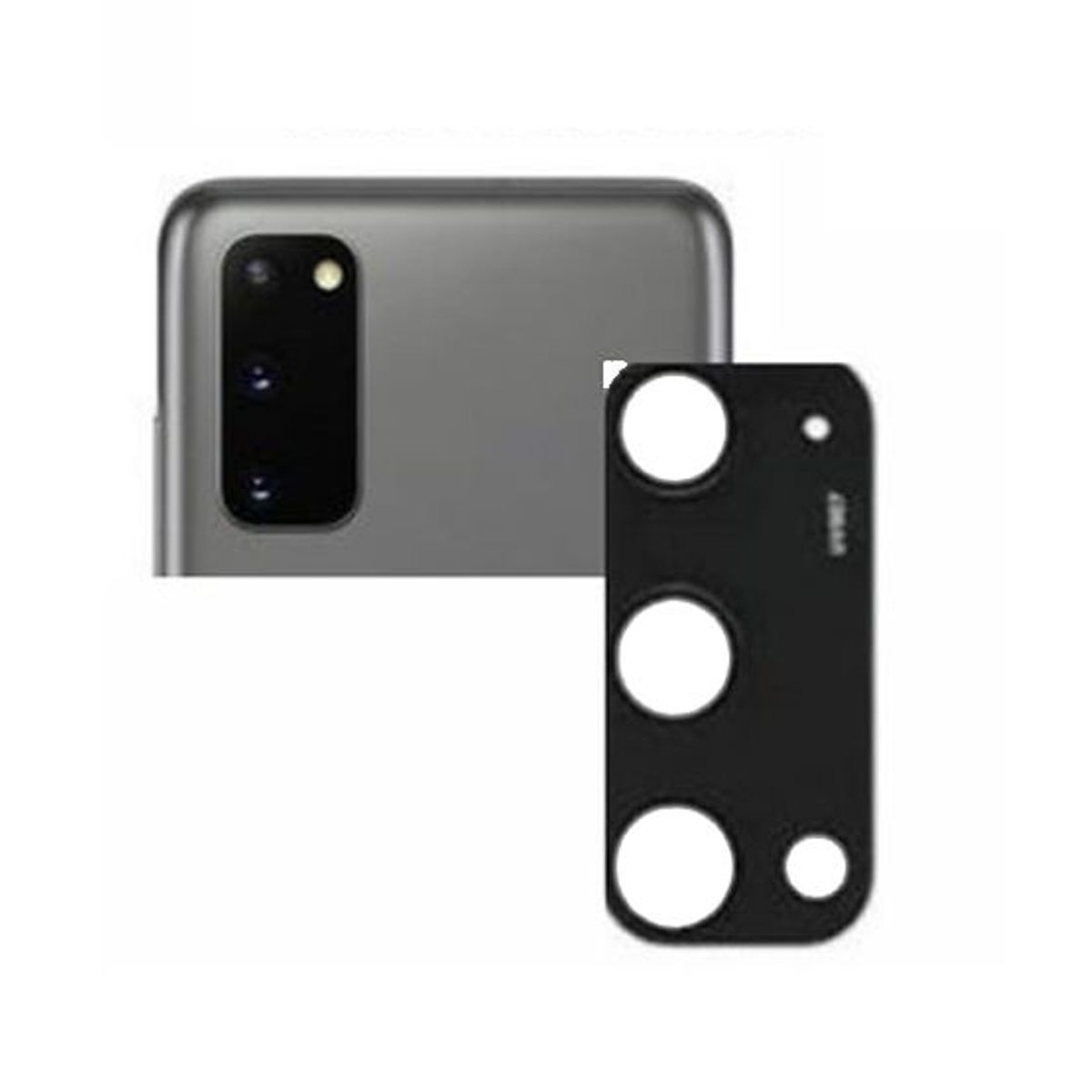 GENERICO - Vidrio Protector para Lente de Cámara Samsung S20 - Negro