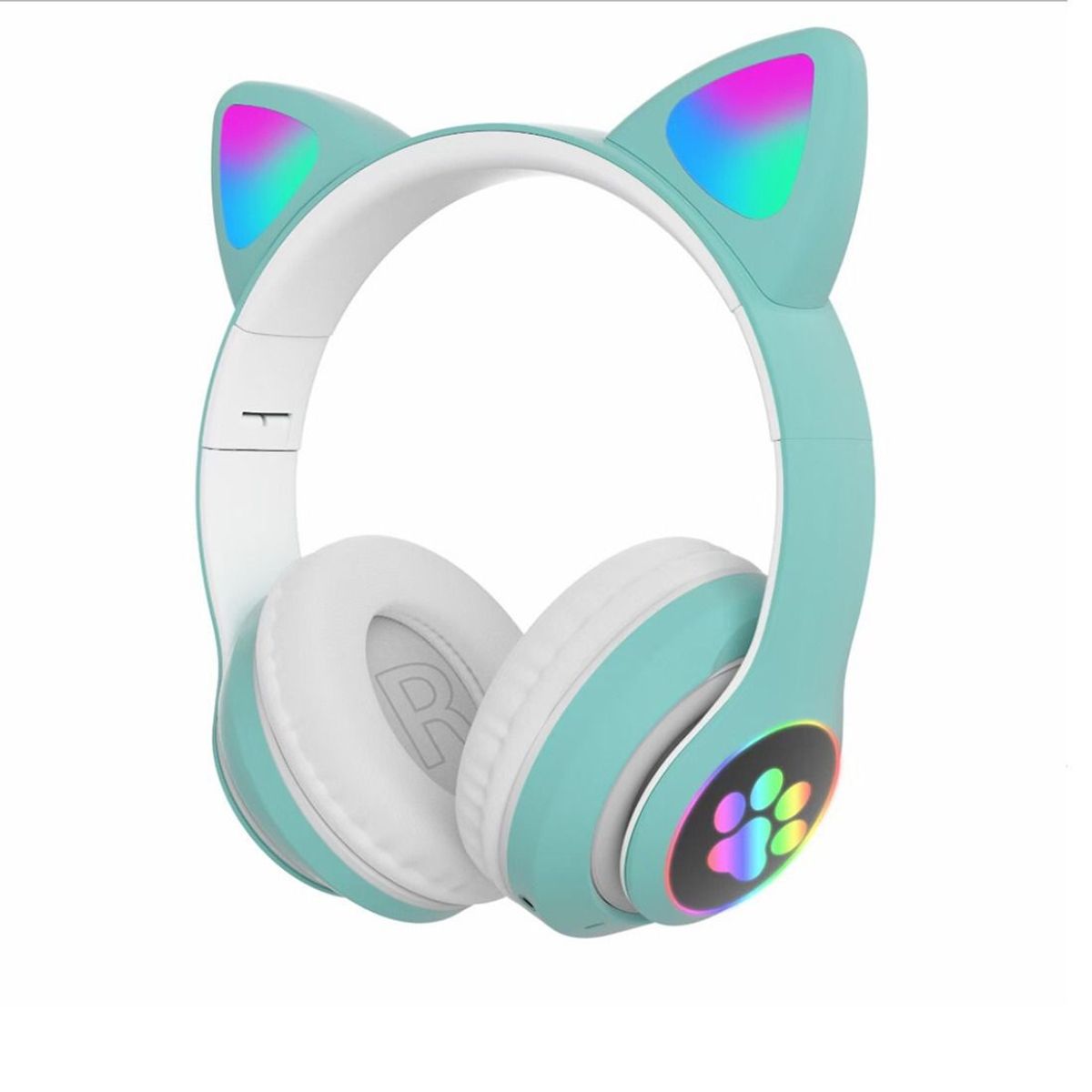 SEISA - Audífonos bluetooth oreja de gato con luz led nuevo caja