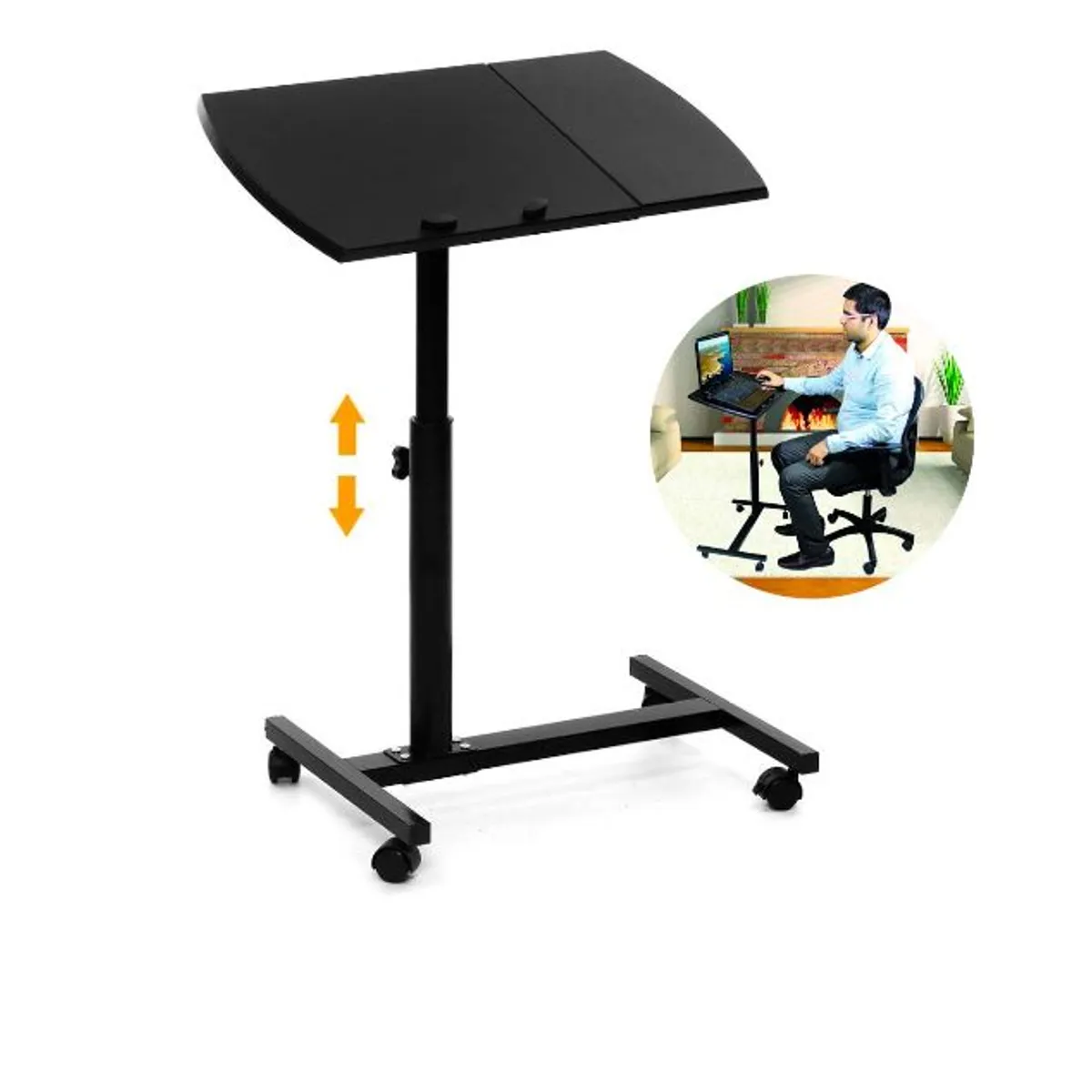 GENERICO - Mesa Laptop Escritorio Plegable para Computadora Laptop con Ruedas