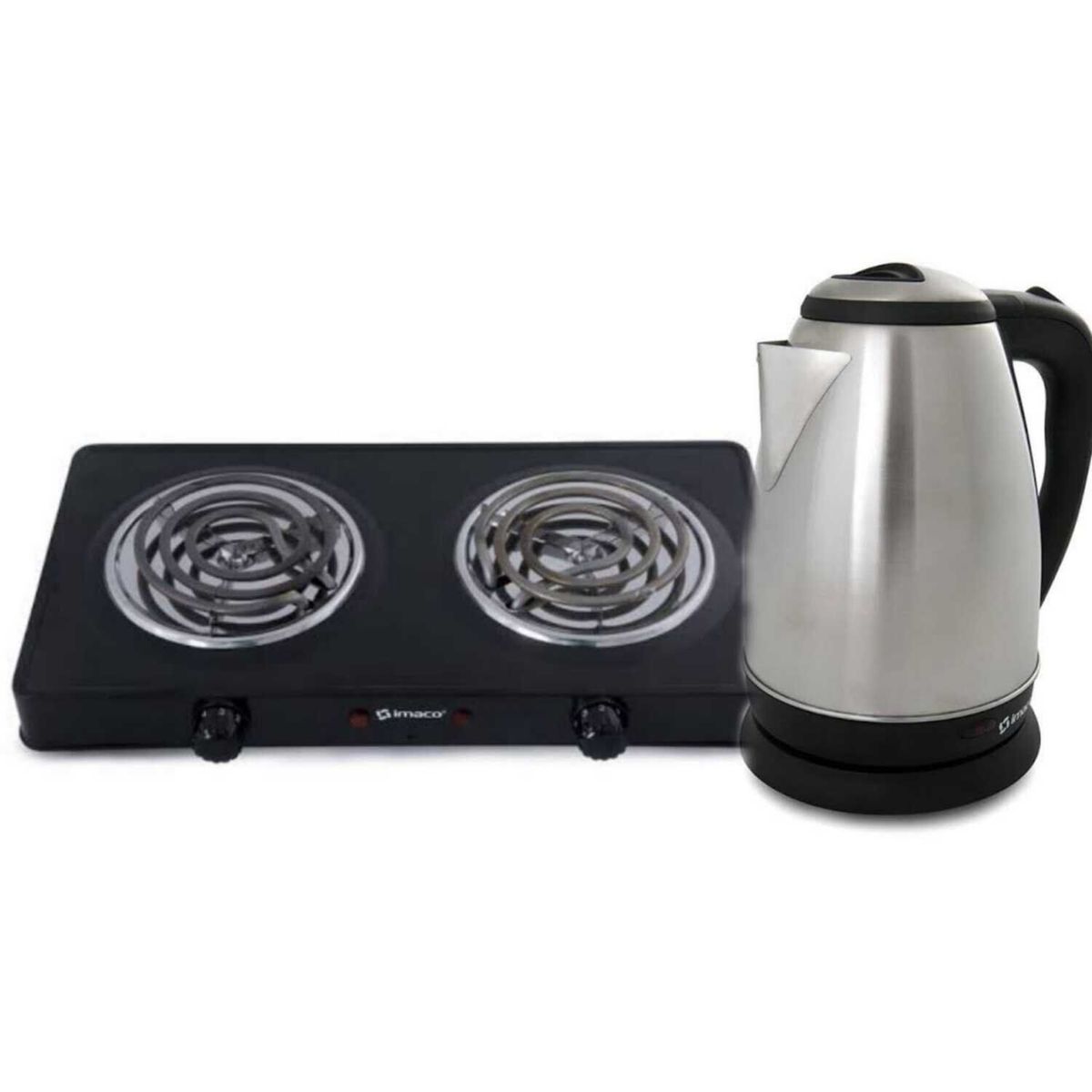 IMACO - Cocina Eléctrica HP1400 Hervidor Eléctrico KE1801