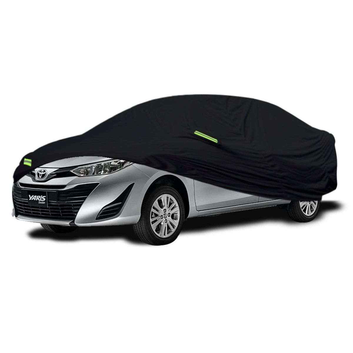 TECGO - PROTECTOR COBERTOR TIPO TOYOTA YARIS SEDAN 2015 A 2020 NEGRO