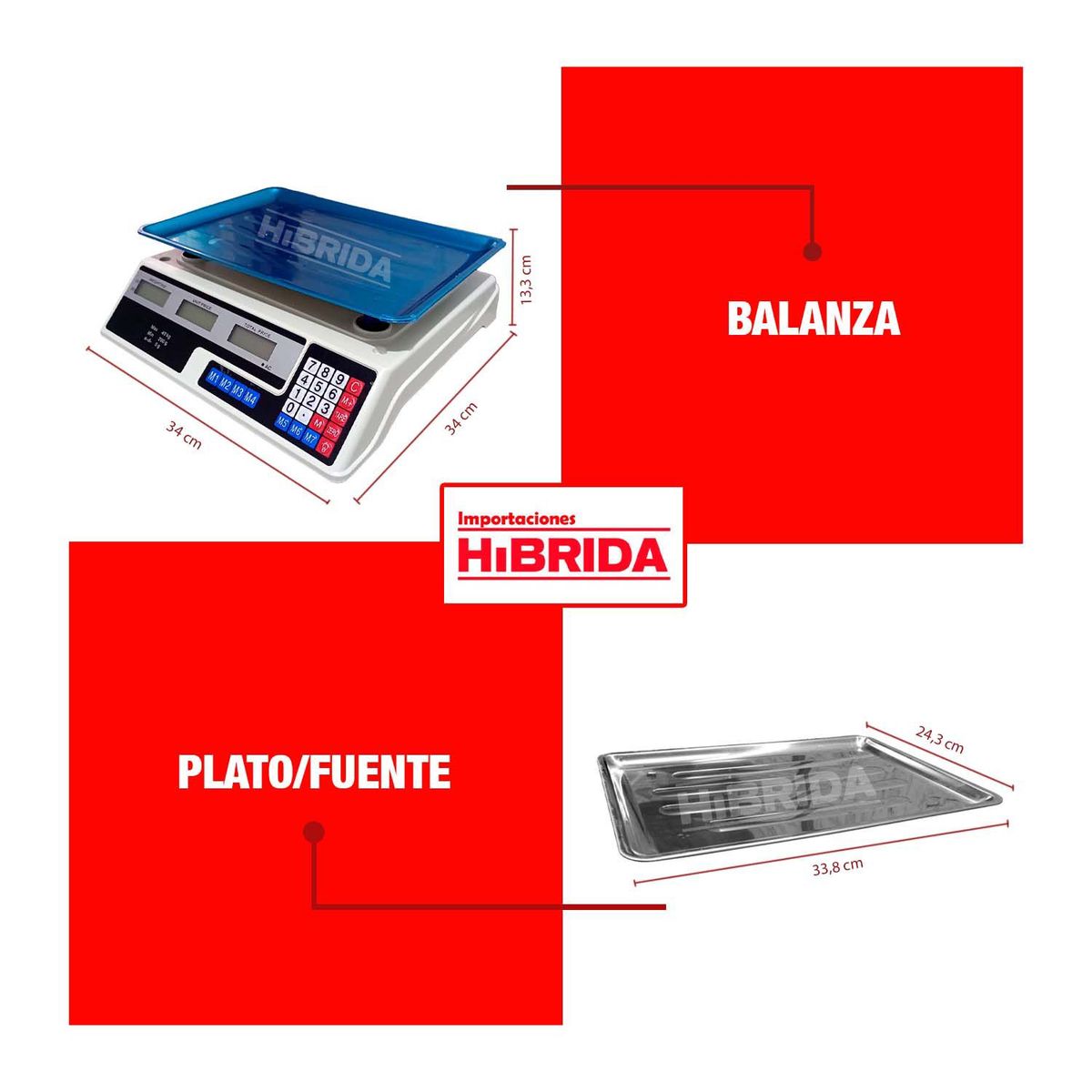 GENERICO - BALANZA ELECTRÓNICA 40 KILOS BÁSCULA RECARGABLE PESA - H-40K-BLANCA