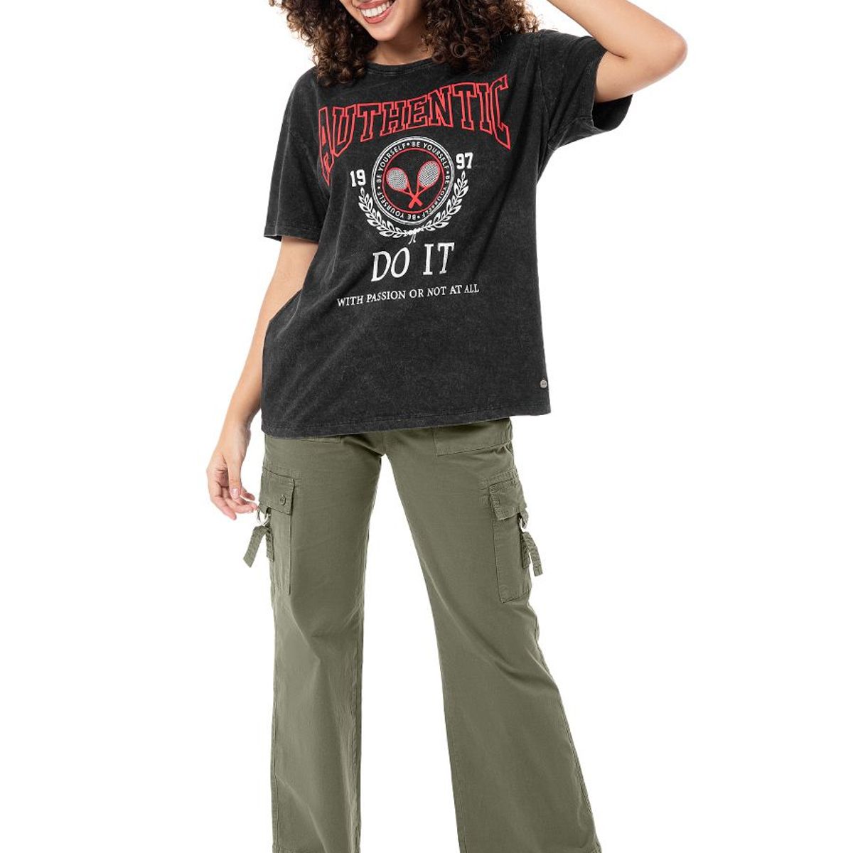 SQUEEZE - Pantalon Cargo Tafeta Mujer Prisana