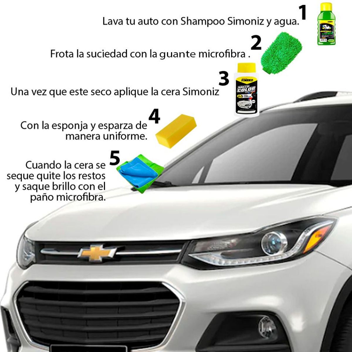 GENERICO - Kit De Tratamiento De Pintura Para Auto Blanco Simoniz Cera