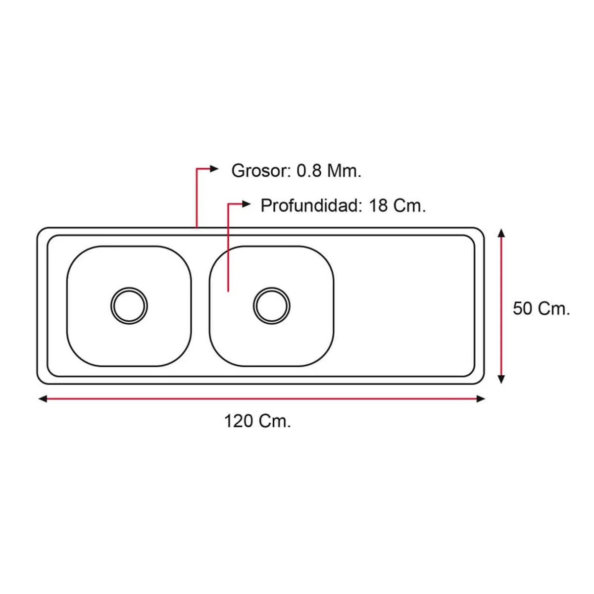 STONE - LAVADERO DE ACERO SIGNATURE STP12050 STONE