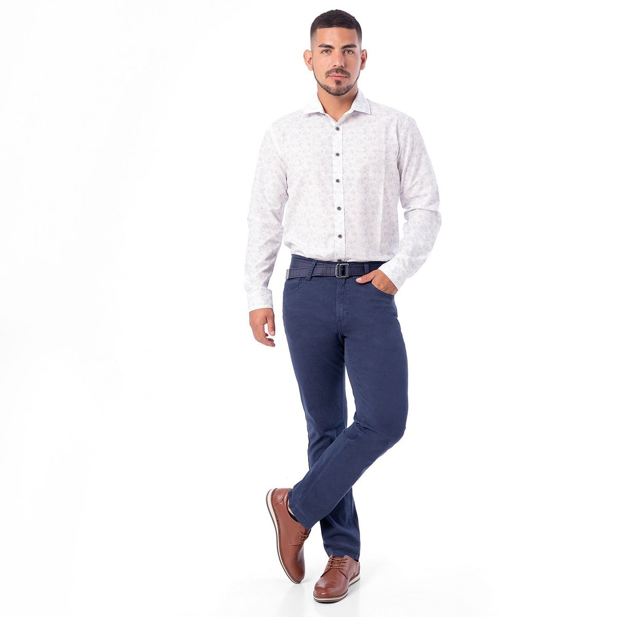 Pionier - Pantalon Clasico Drill Stretch Relaxed Confort Hombre
