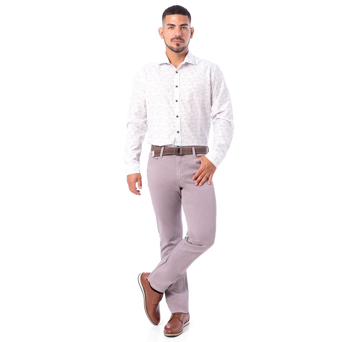 Pionier - Pantalon Clasico Drill Stretch Relaxed Confort Hombre