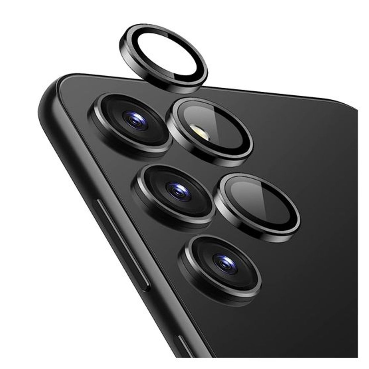 GENERICO - Protector de Cámara Metal Individual para samsung S23 - Negro