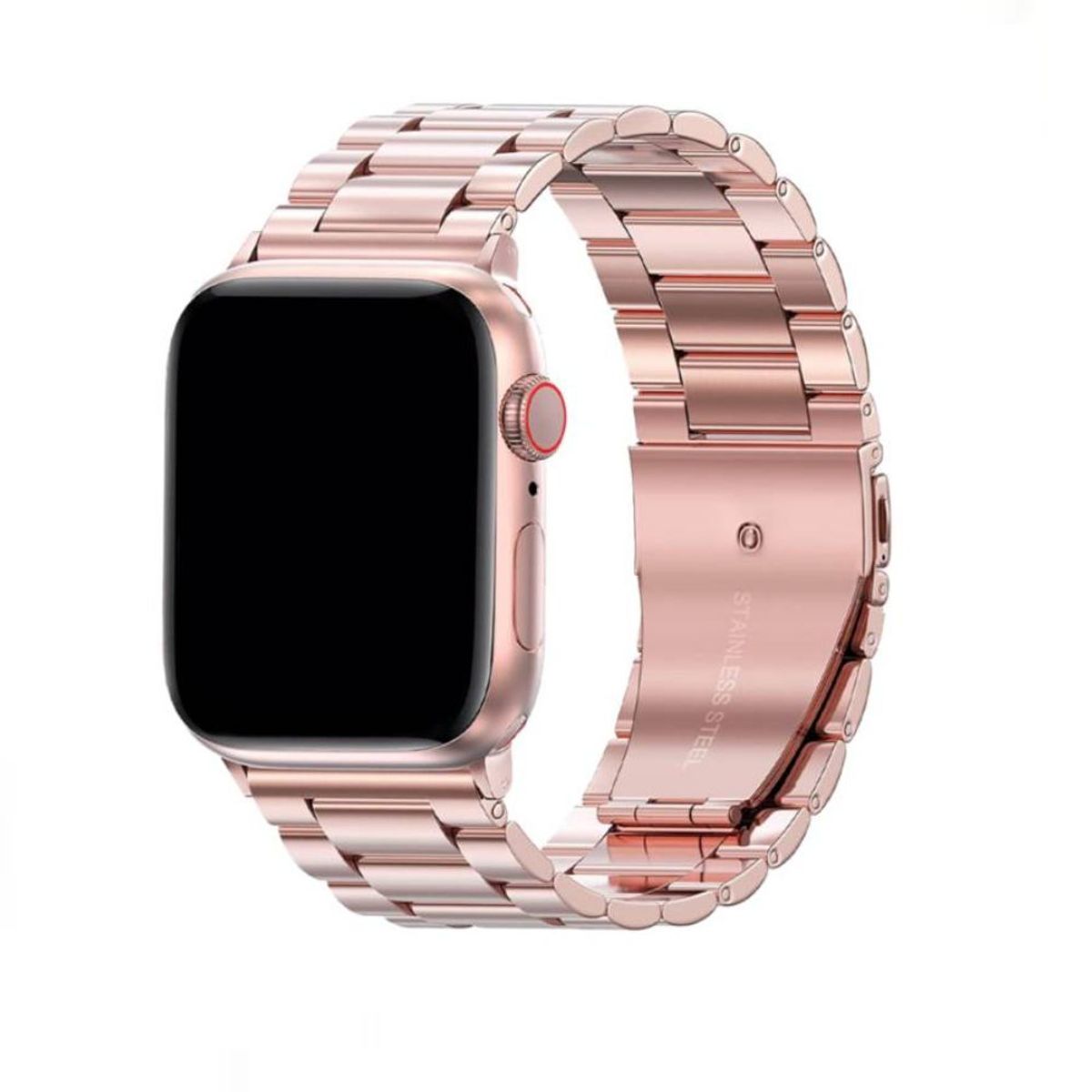 GENERICO - Correa Acero Inoxidable para Apple Watch 42mm 44mm Y 45mm - ROSA.