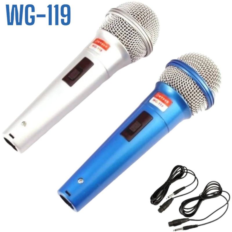 GENERICO - Par Micrófonos Profesionales Unidireccional con dos Cables de 2,5 m