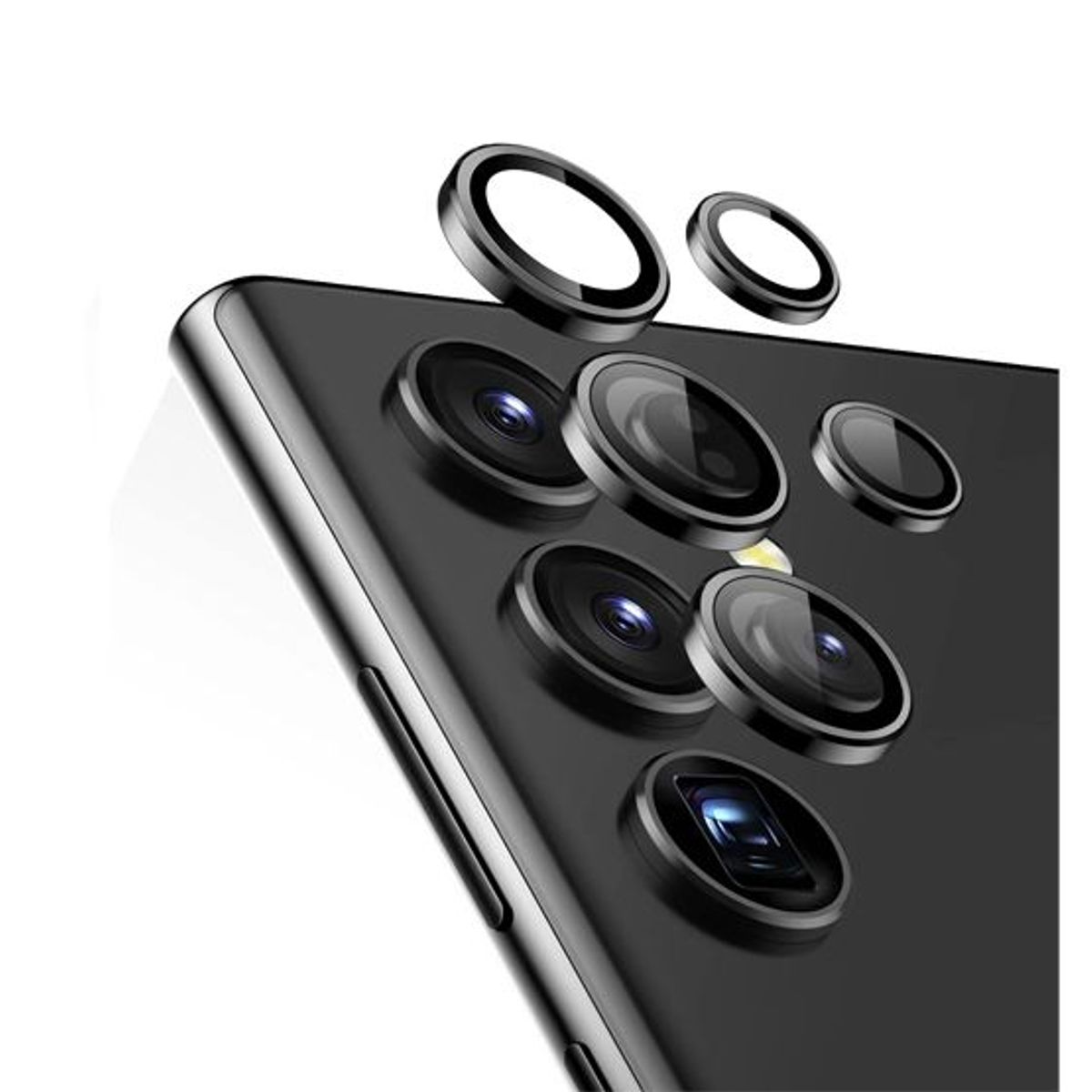 GENERICO - Protector de Cámara Metal Individual para samsung S23 Ultra - Negro