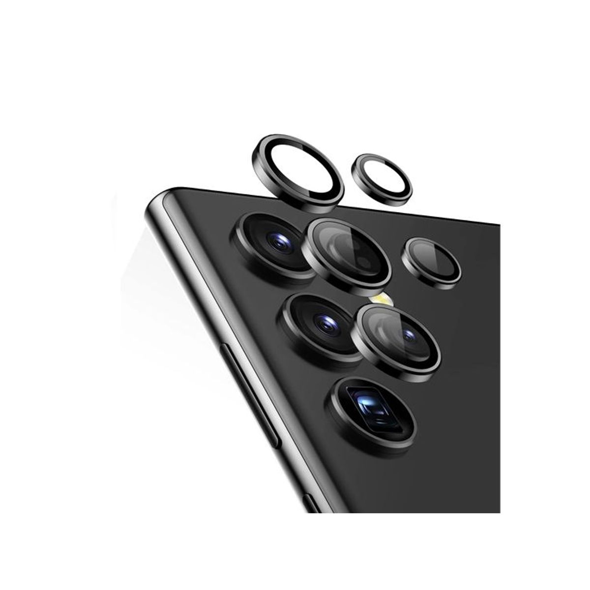 GENERICO - Protector de Cámara Metal Individual para samsung S23 Ultra - Negro