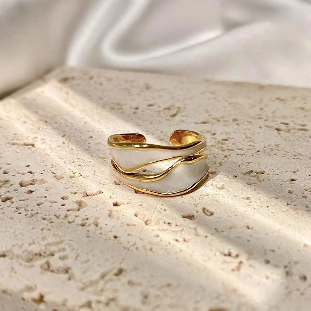 GENERICO - Anillos de lujo piedra blanca  elegante para mujer joyería fija