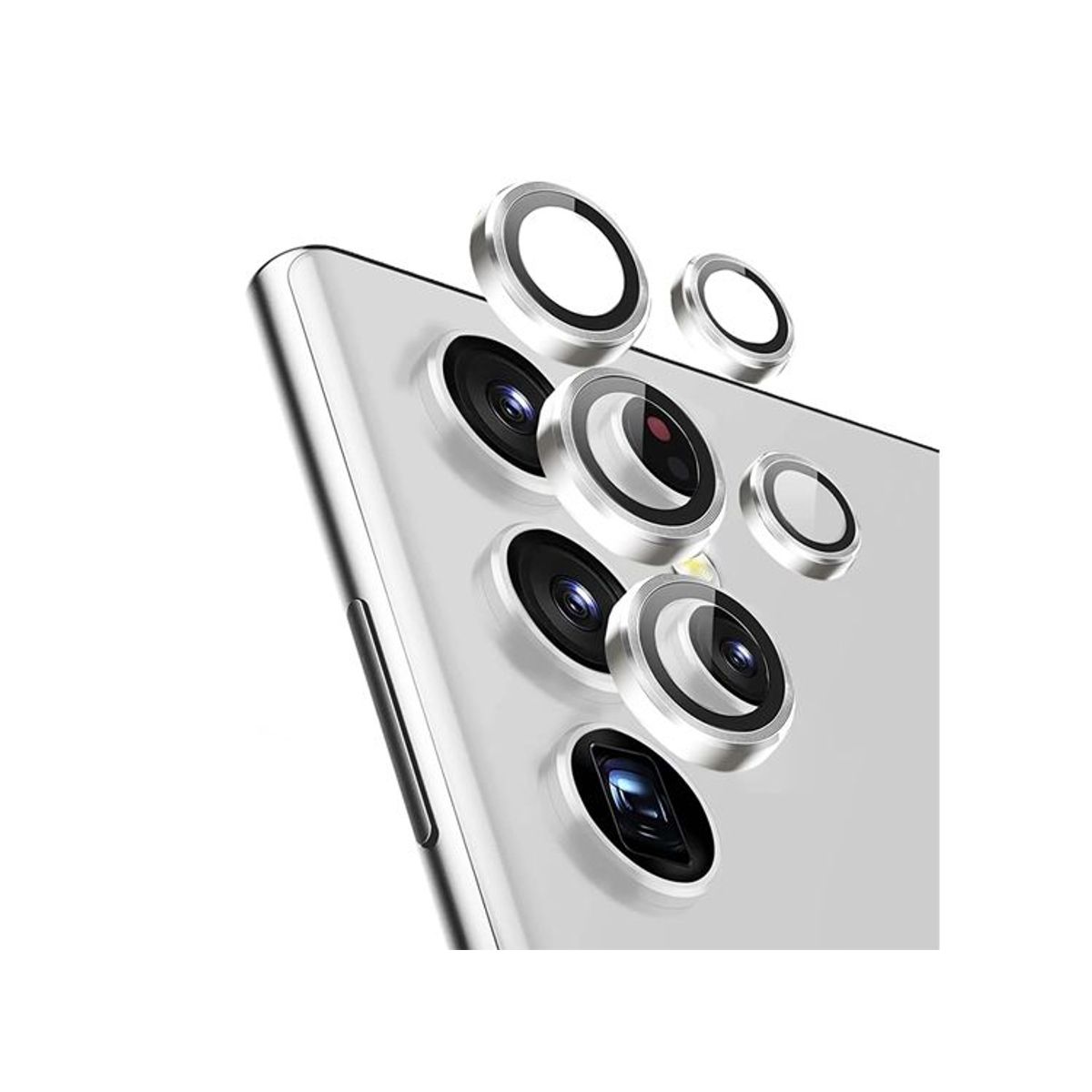 GENERICO - Protector de Cámara Metal Individual para samsung S23 Ultra - Plata