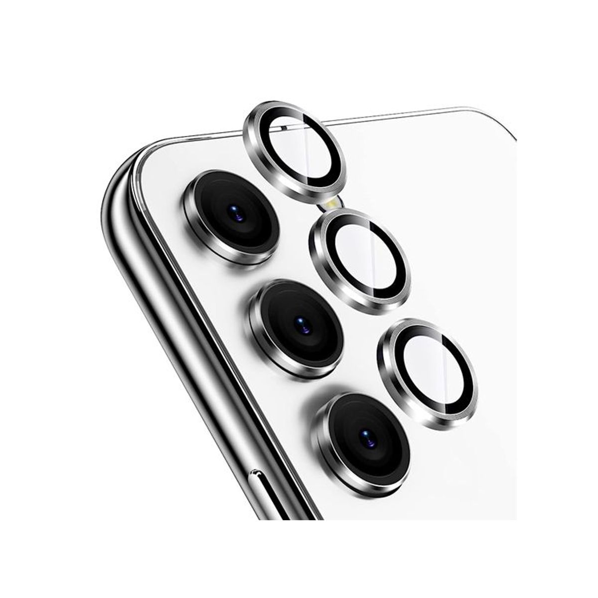GENERICO - Protector de Cámara Metal Individual para samsung S23 - Plata