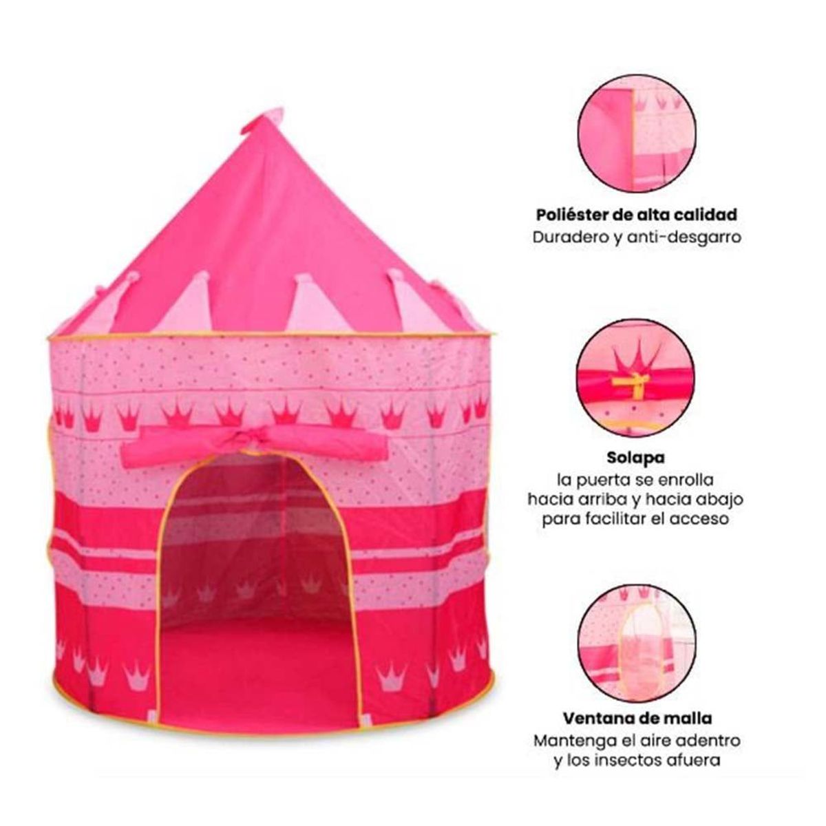 GENERICO - Carpa Castillo Infantil Juguete Rosa