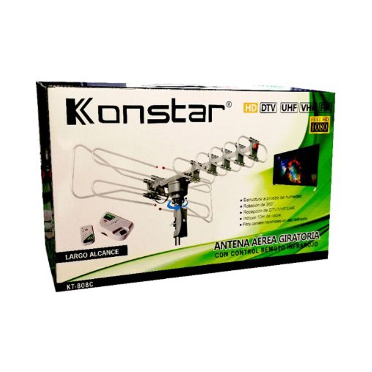 KONSTAR - Antena Aérea Giratoria HD KT-808C KONSTAR