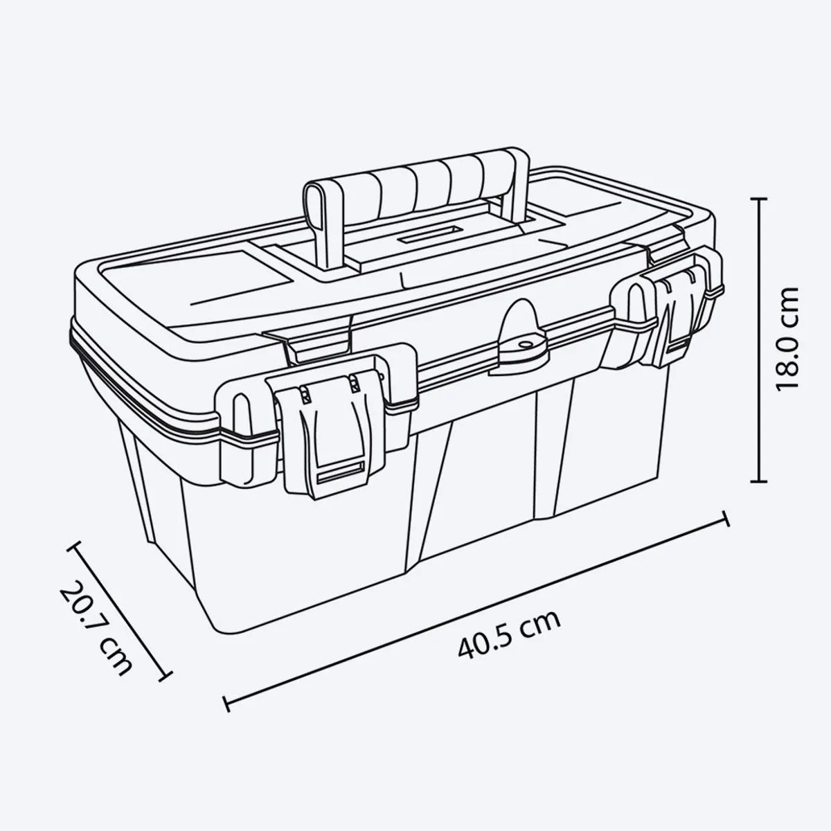 RIMAX - Caja De Herramientas  RIMAX 16 " Con Tapa Organizadora