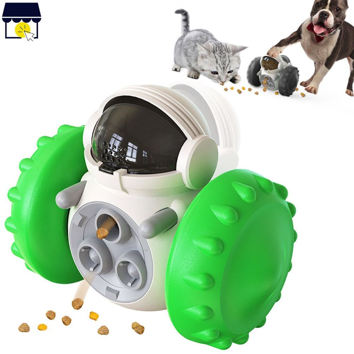 GENERICO - Dispensador interactivo para mascotas - VERDE