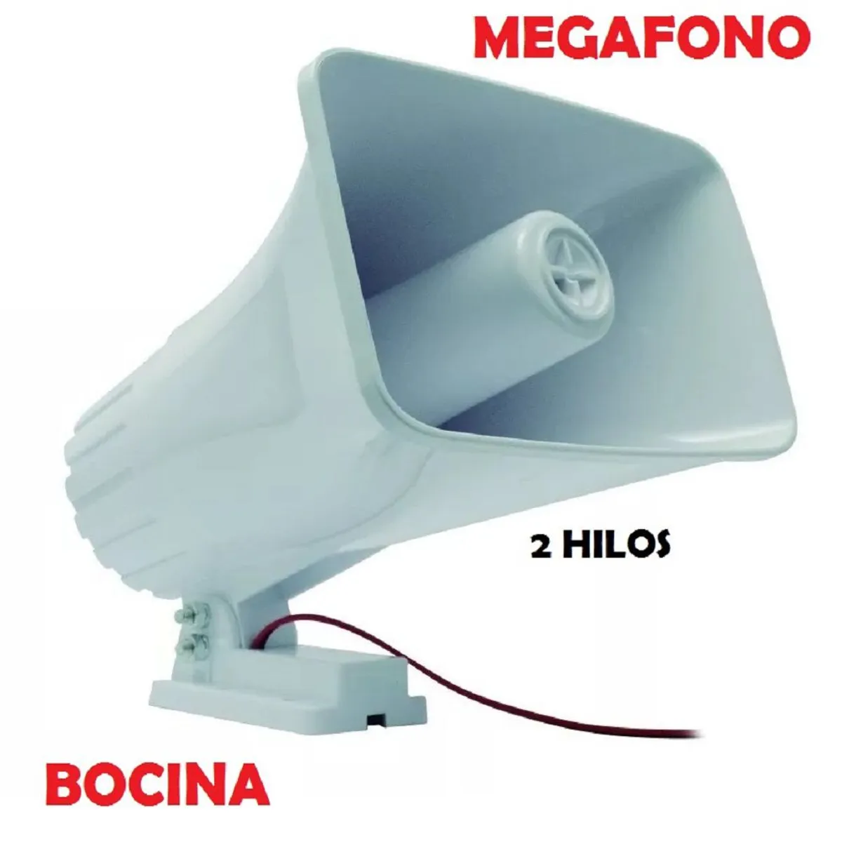 GENERICO - Bocina Altavoz Megafono Accesorio para Panel alarmas 12VDC 30W