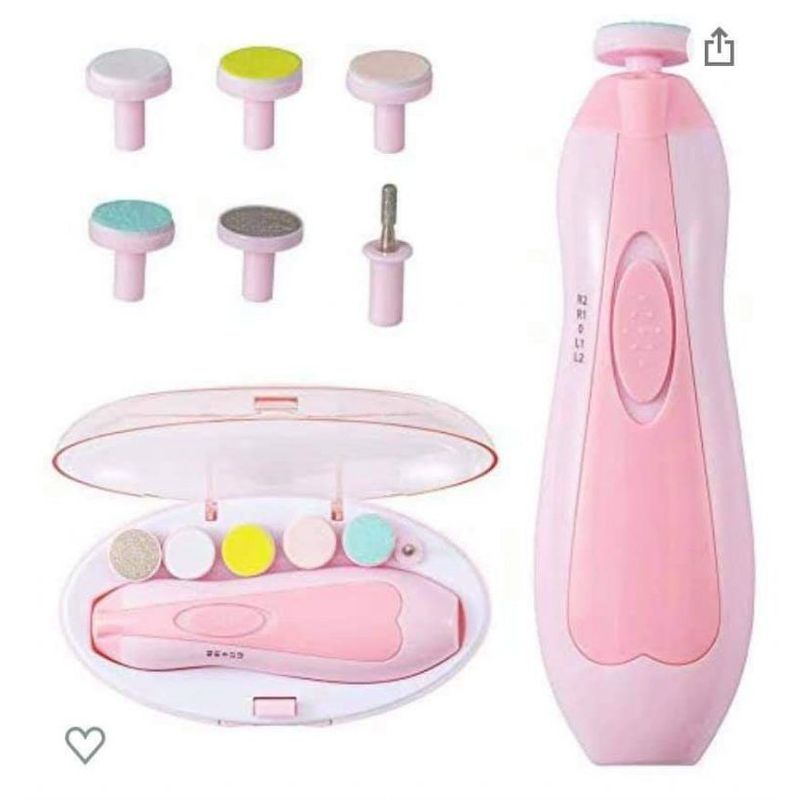 GENERICO - Limador de Uñas Electrico Set Manicura Bebes rosado