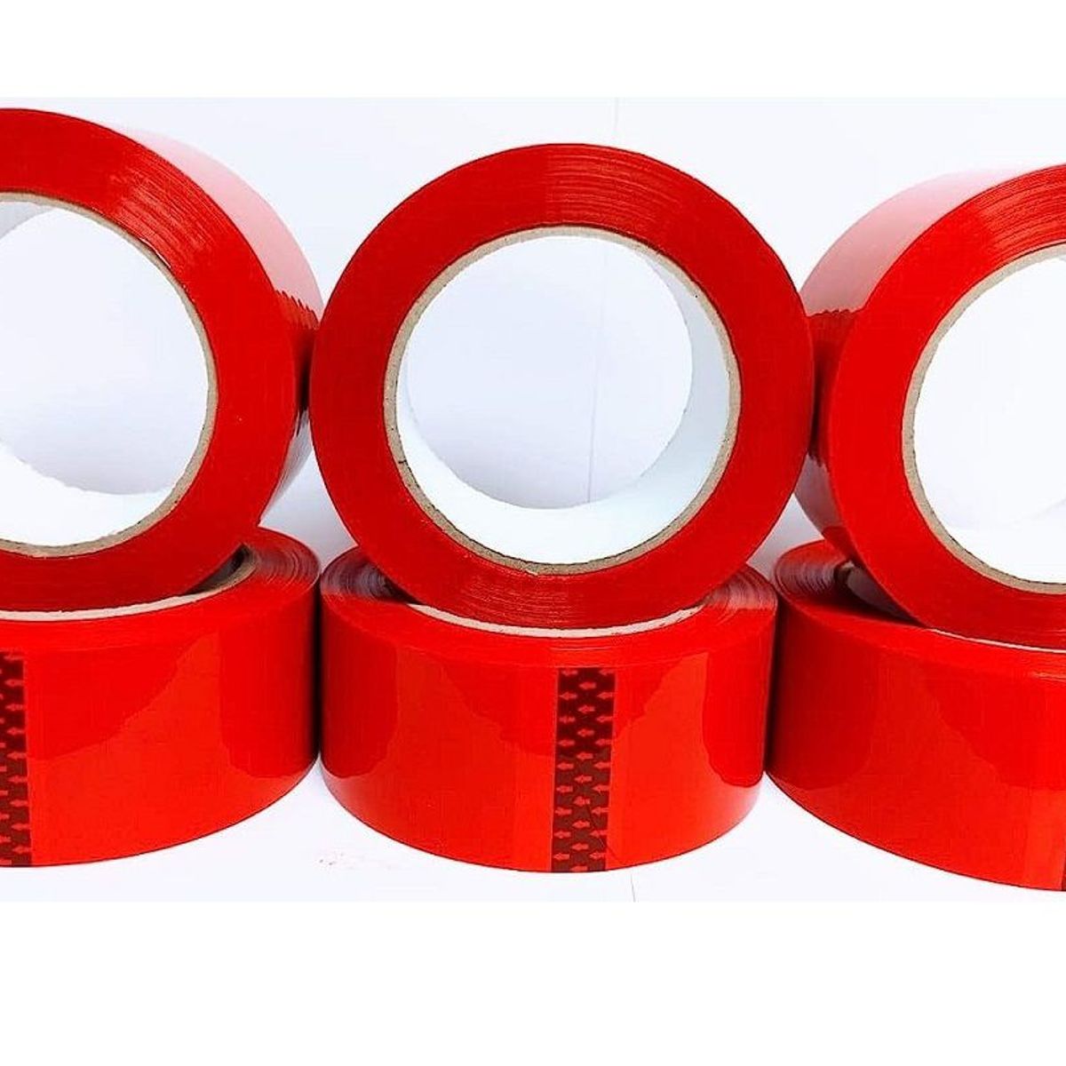 GENERICO - Cinta de embalaje de colores 200 Yardas - Rojo / 1 Und.