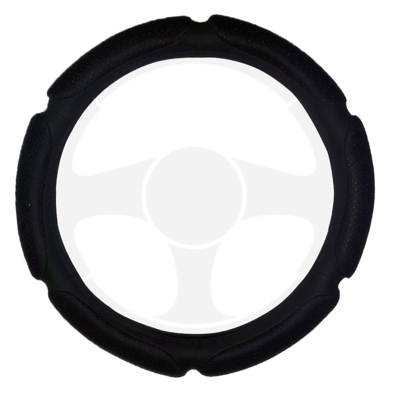 GENERICO - Funda Timón Auto Acolchado diseño puntitos forro protector