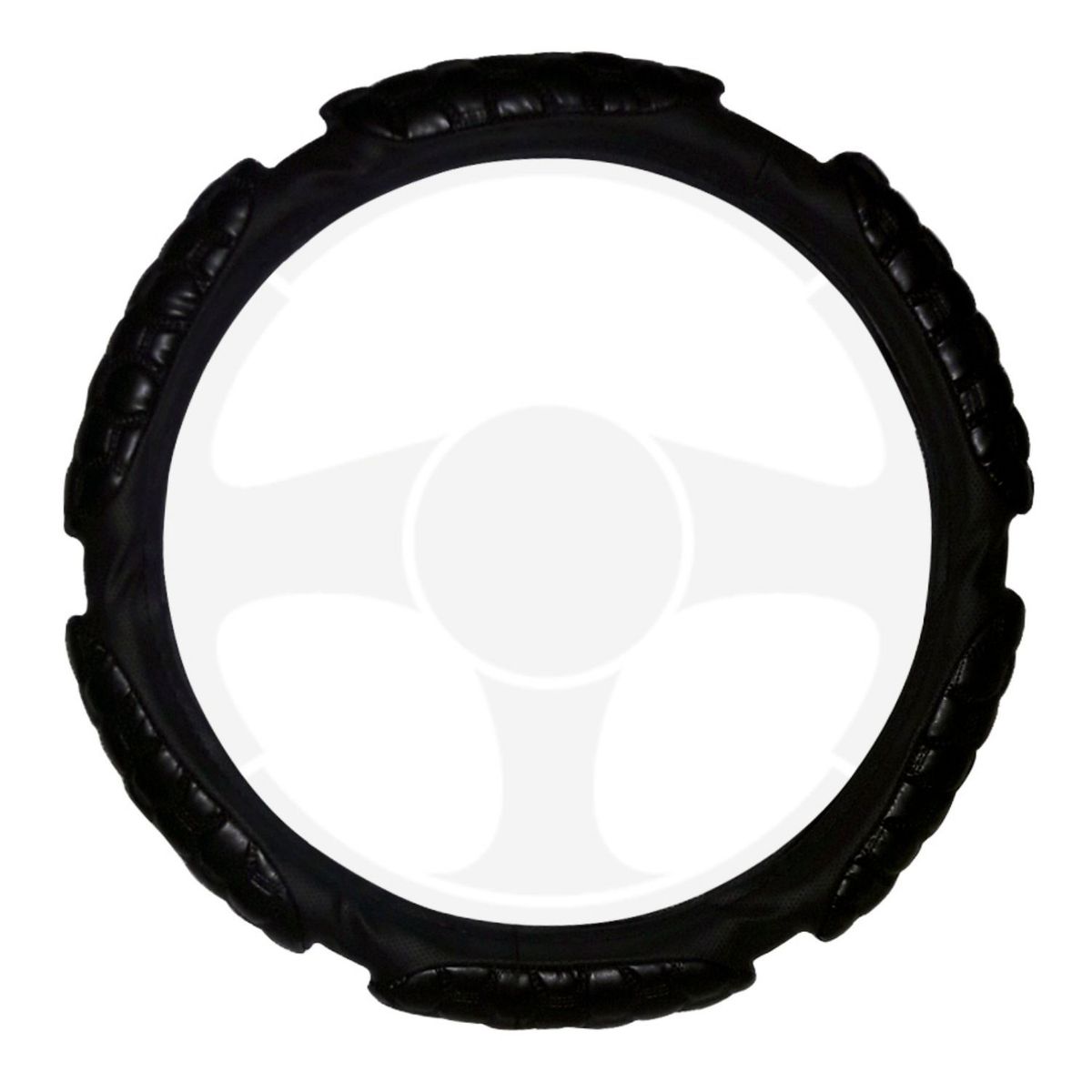 GENERICO - Funda De Timón De Auto Acolchado con diseño Cuadrados