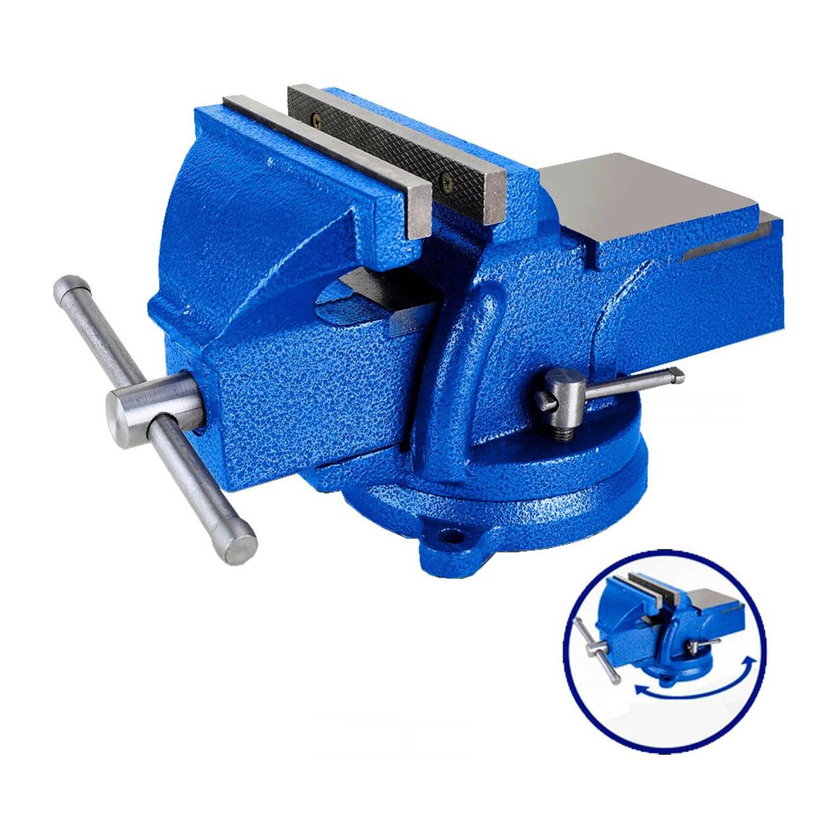 GENERICO - TORNILLO DE BANCO 8 pulg MORZA YUNQUE PRENSA GIRATORIA GRANDE