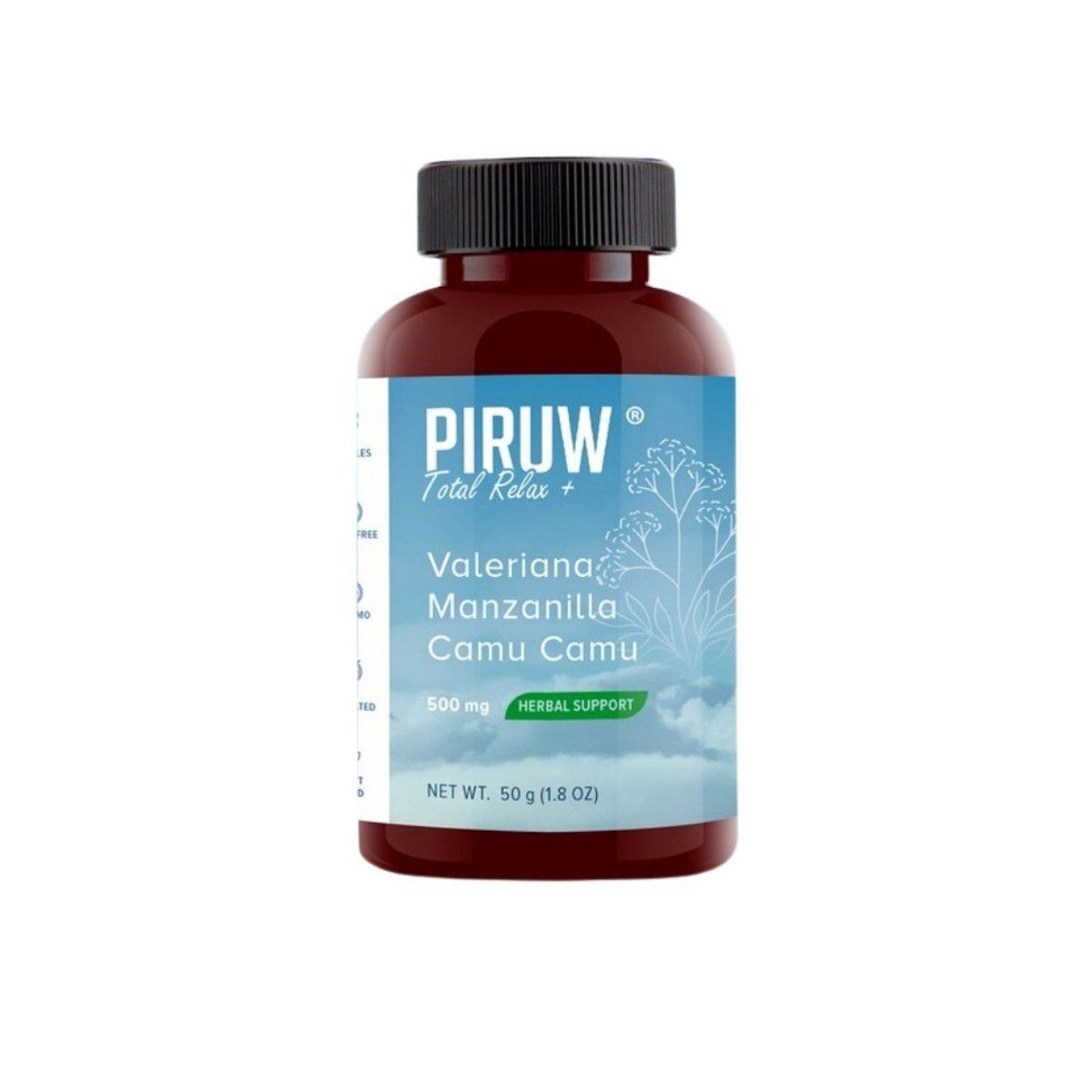 PIRUW - Total Relax en Cápsulas 100 u x 500 mg - Piruw