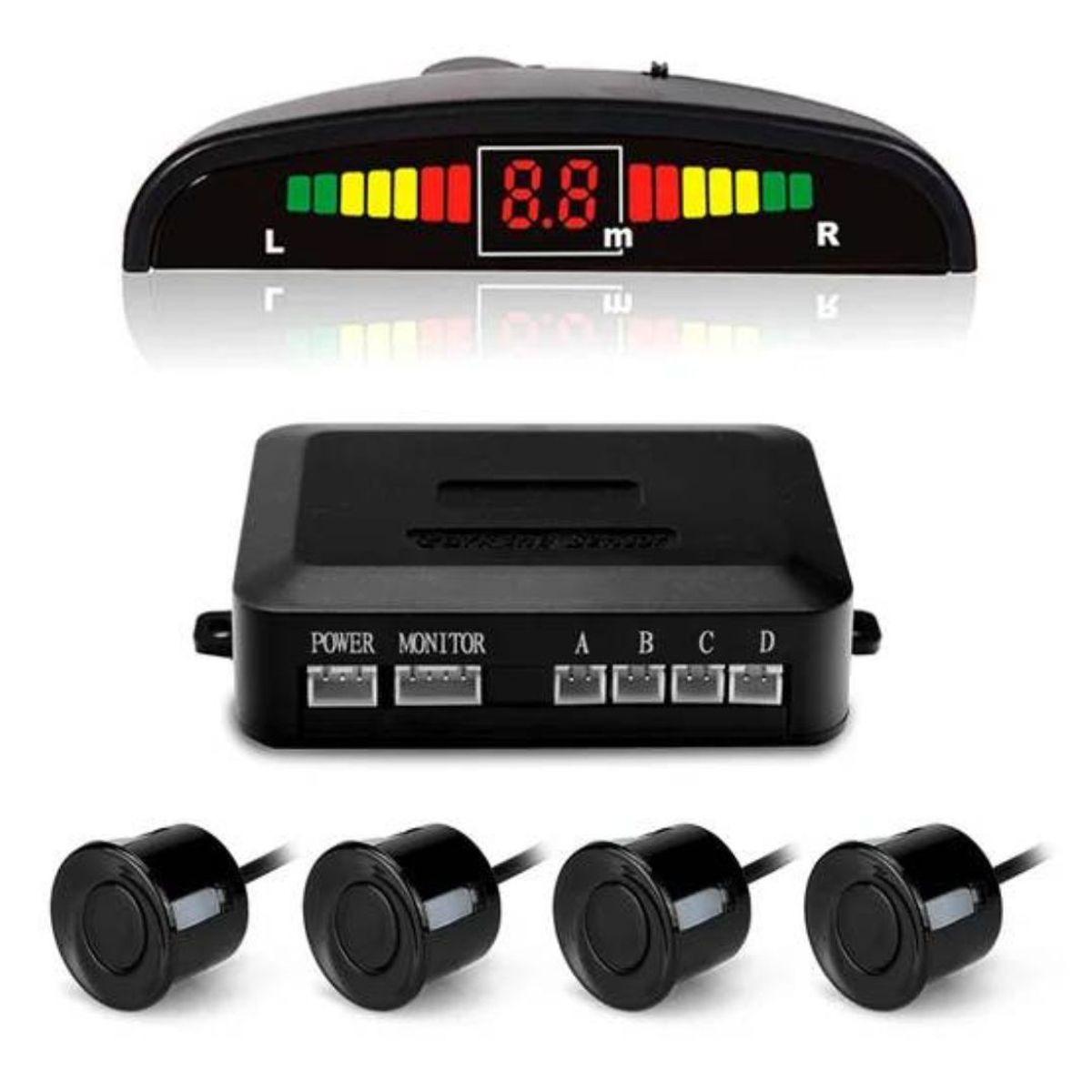 SEISA - Sensor de Retroceso Parqueo Aparcamiento Pantalla LED SEISA