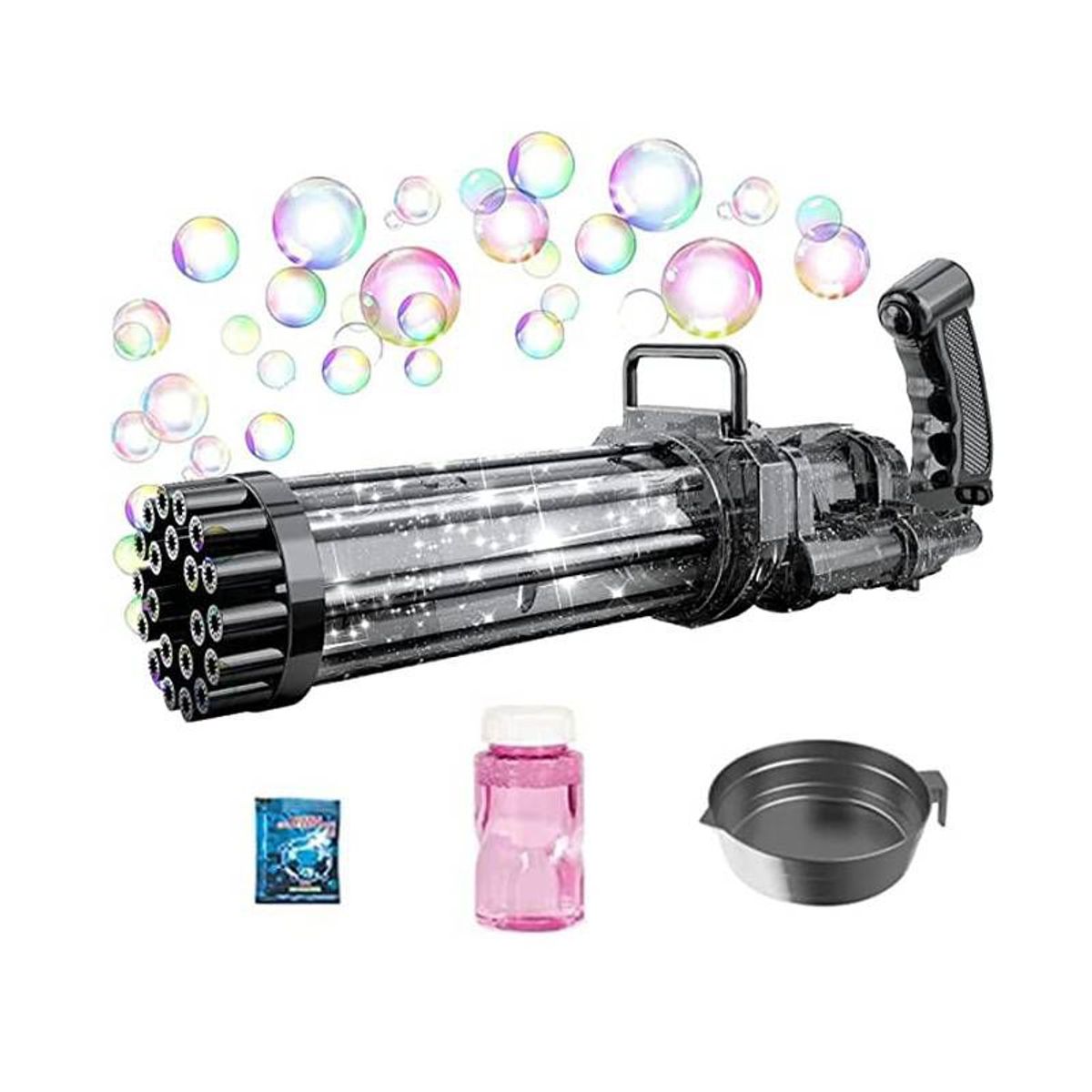 GENERICO - Lanza Burbuja 21 Agujeros con Luz Led  colores al azar