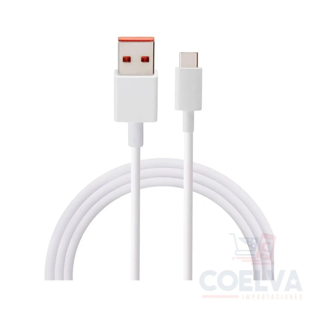 XIAOMI - Xiaomi 6A Type-A to Type-C Cable de Datos Carga Rápida - Blanco