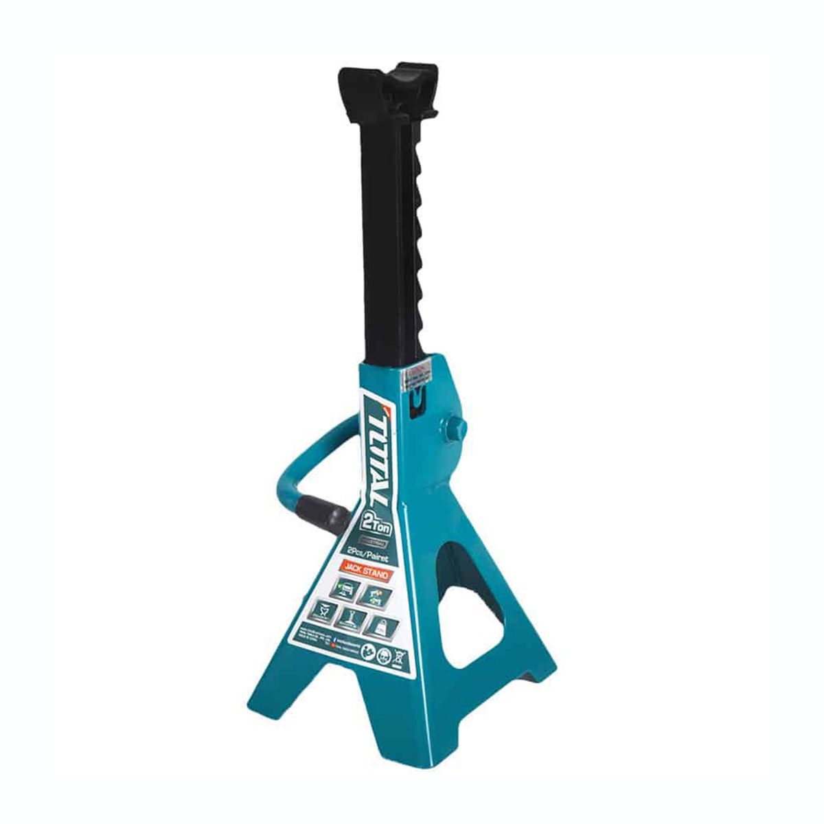 TOTAL TOOLS - COMBO GATA HIDRÁULICA BOTELLA 2TON X2 + CABALLETE AUTO 2 TON TOTAL