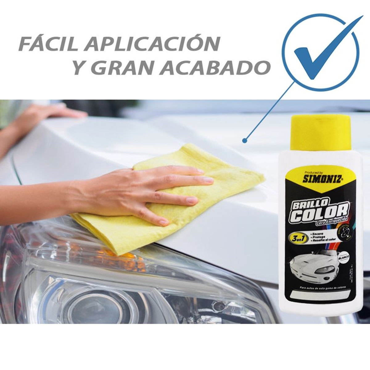 SIMONIZ - Cera Liquida De Auto Blanco Simoniz 500ml 3en1